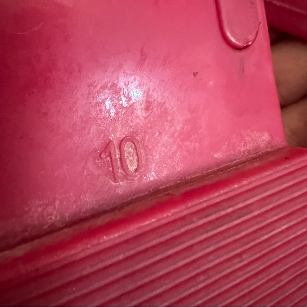 TORY BURCH MINI MILLER JELLY THONG PINK SANDAL SIZE 10 - Picture 10 of 12